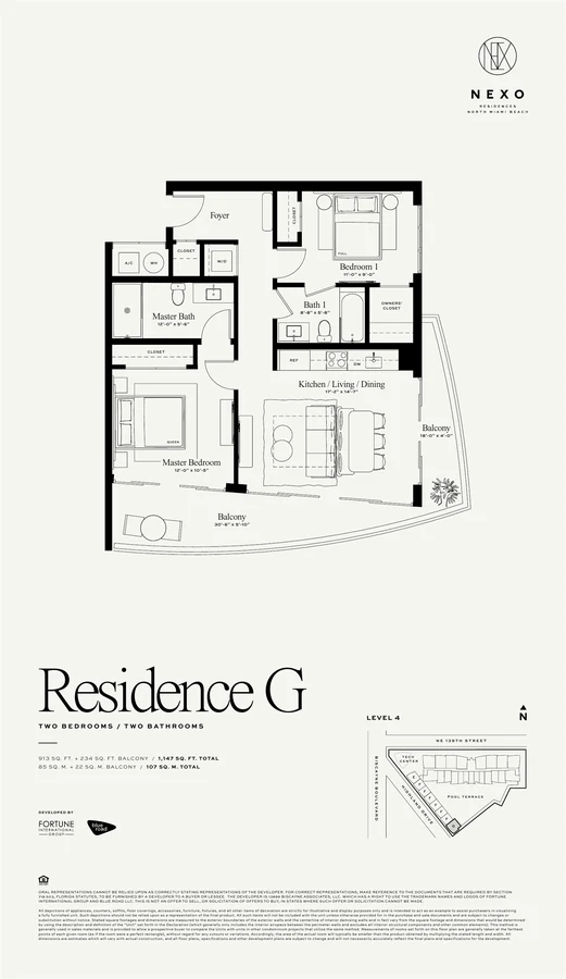 Original floor plan · Residence G